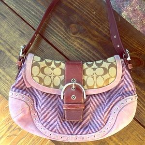 Coach lavender and Leather Purse